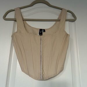 Women Beige Corset Top